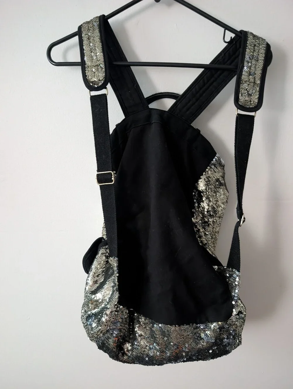 Victoria's Secret PINK Reversible Gold Sequin Campus Drawstring Backpack